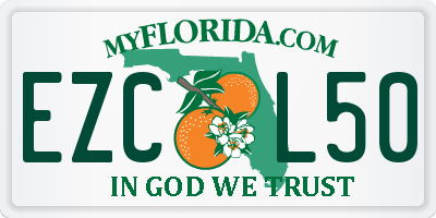 FL license plate EZCL50