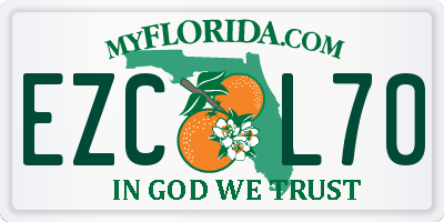 FL license plate EZCL70
