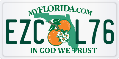 FL license plate EZCL76