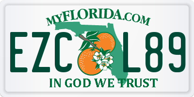FL license plate EZCL89