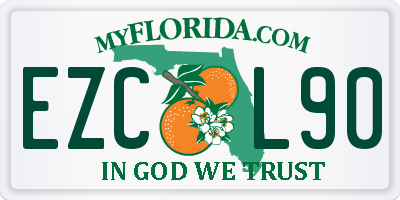 FL license plate EZCL90
