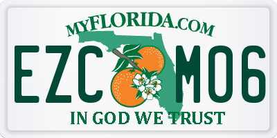 FL license plate EZCM06