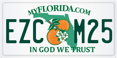 FL license plate EZCM25