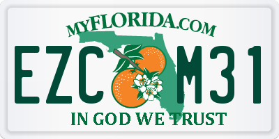 FL license plate EZCM31