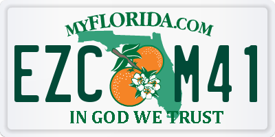 FL license plate EZCM41