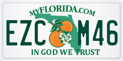 FL license plate EZCM46