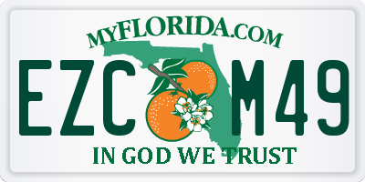 FL license plate EZCM49