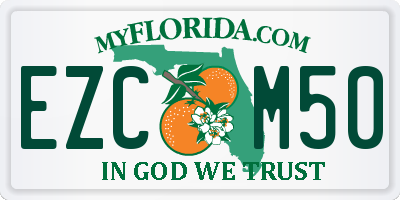 FL license plate EZCM50