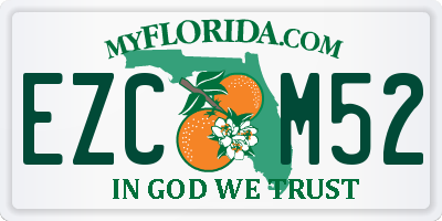 FL license plate EZCM52