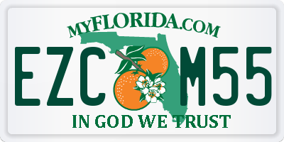 FL license plate EZCM55