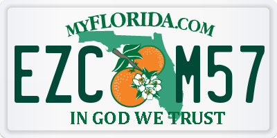 FL license plate EZCM57
