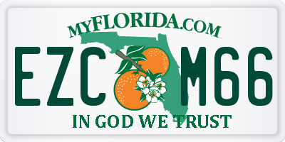 FL license plate EZCM66