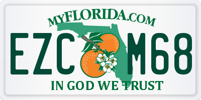 FL license plate EZCM68