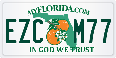 FL license plate EZCM77