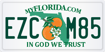 FL license plate EZCM85