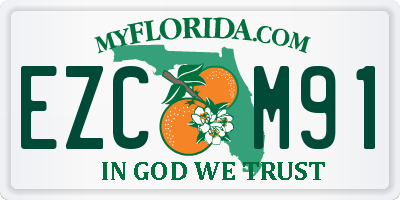 FL license plate EZCM91