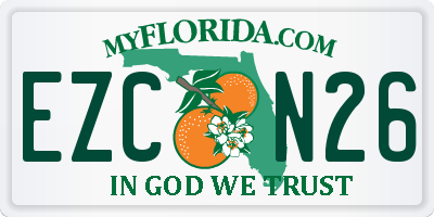 FL license plate EZCN26