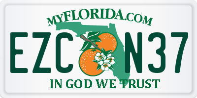 FL license plate EZCN37