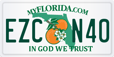 FL license plate EZCN40