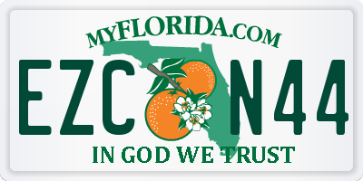 FL license plate EZCN44