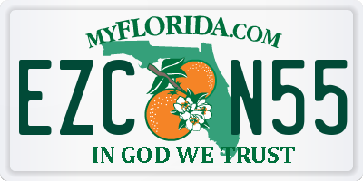 FL license plate EZCN55