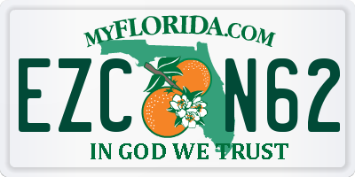 FL license plate EZCN62