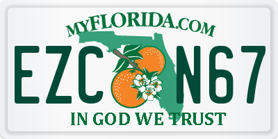FL license plate EZCN67