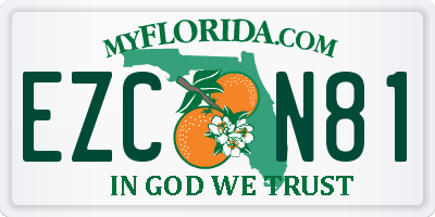 FL license plate EZCN81