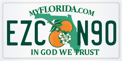 FL license plate EZCN90