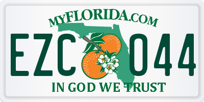FL license plate EZCO44