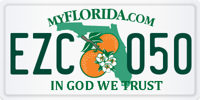 FL license plate EZCO50