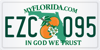 FL license plate EZCO95