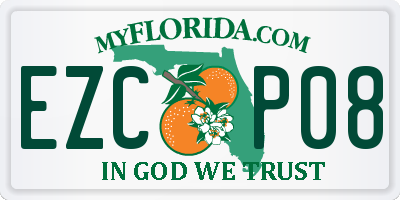 FL license plate EZCP08