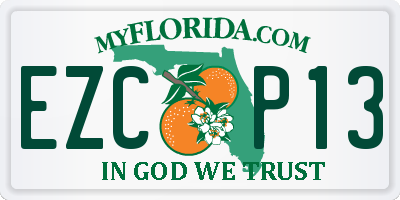 FL license plate EZCP13