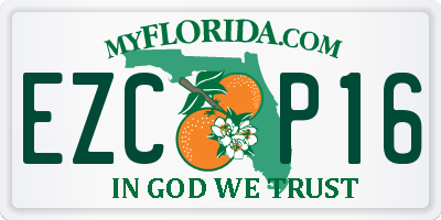 FL license plate EZCP16