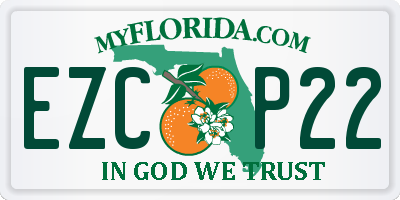 FL license plate EZCP22