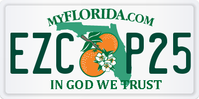FL license plate EZCP25