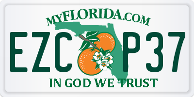 FL license plate EZCP37