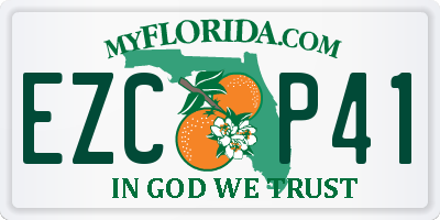 FL license plate EZCP41