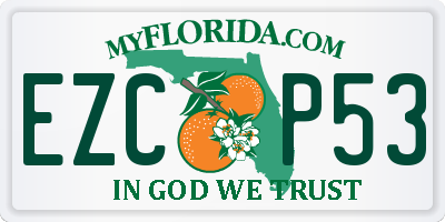 FL license plate EZCP53