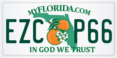 FL license plate EZCP66
