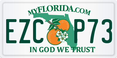 FL license plate EZCP73