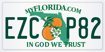 FL license plate EZCP82