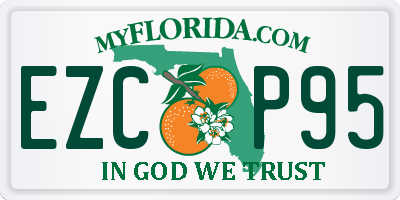 FL license plate EZCP95