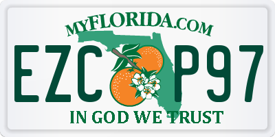 FL license plate EZCP97