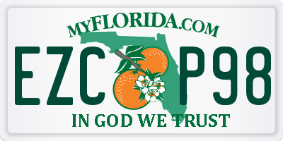 FL license plate EZCP98