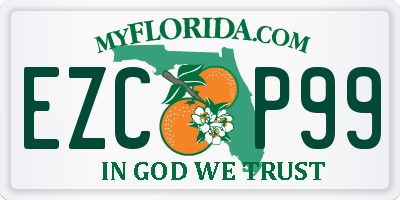 FL license plate EZCP99