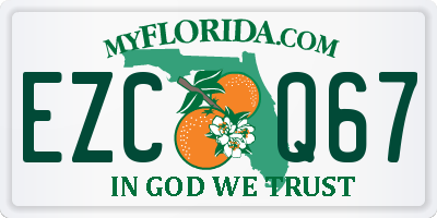 FL license plate EZCQ67
