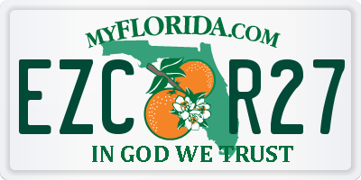 FL license plate EZCR27