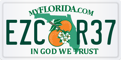 FL license plate EZCR37